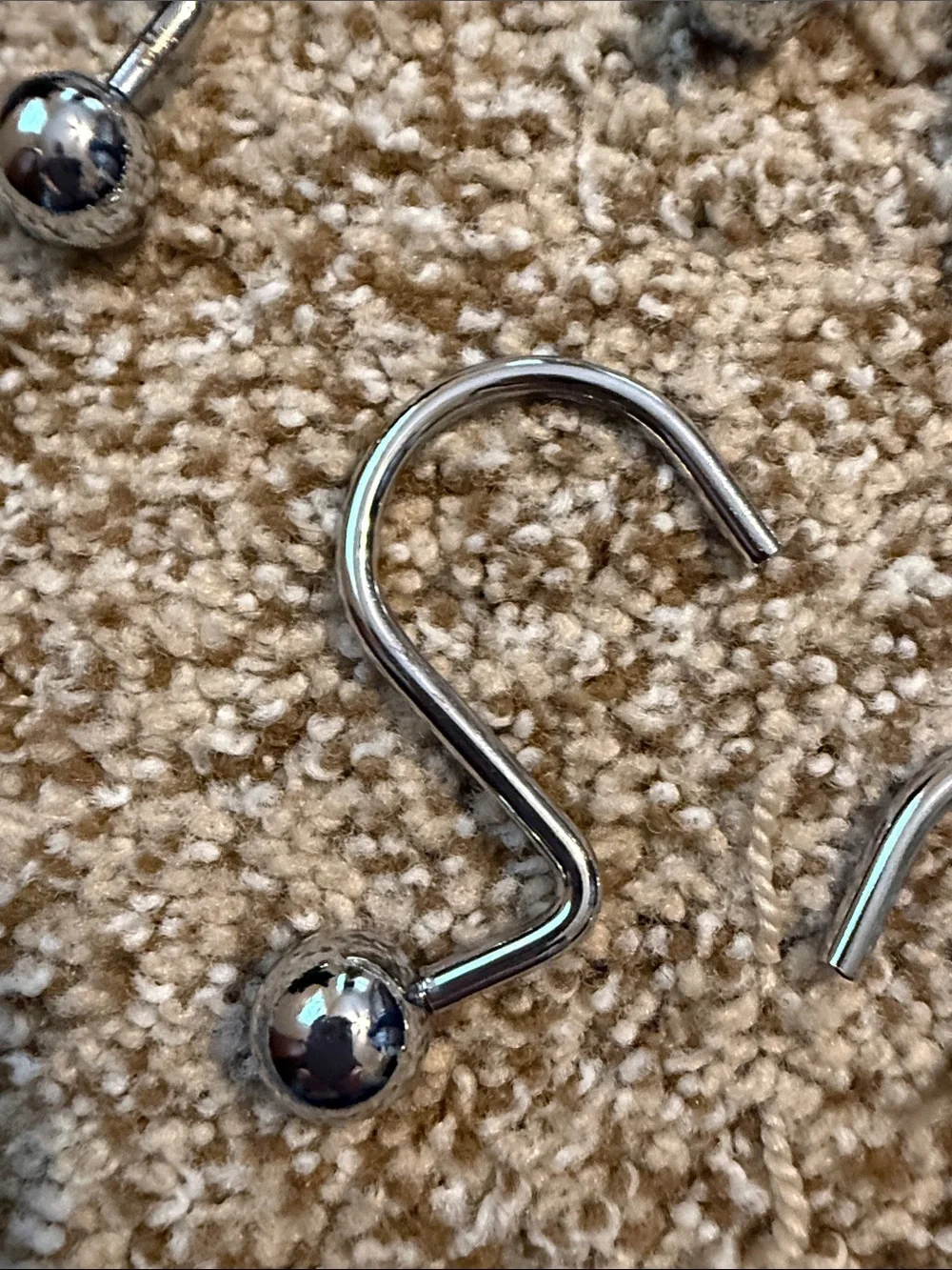 Ball-End Shower Curtain Hooks in chrome - Pack of 12